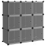 Cube shelving with 9 compartments and black PP doors by vidaXL, Shoe racks and shoe organizers - Ref: Foro24-340558, Price: 5...