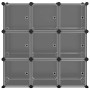 Cube shelving with 9 compartments and black PP doors by vidaXL, Shoe racks and shoe organizers - Ref: Foro24-340558, Price: 5...