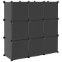 Cube shelving with 9 compartments and black PP doors by vidaXL, Shoe racks and shoe organizers - Ref: Foro24-340558, Price: 5...