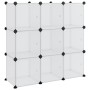 Cube shelf with 9 compartments and transparent PP doors by vidaXL, Shoe racks and shoe organizers - Ref: Foro24-340557, Price...