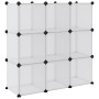 Cube shelf with 9 compartments and transparent PP doors by vidaXL, Shoe racks and shoe organizers - Ref: Foro24-340557, Price...