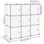 Cube shelf with 9 compartments and transparent PP doors by vidaXL, Shoe racks and shoe organizers - Ref: Foro24-340557, Price...