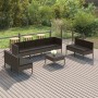 Gartenmöbelset 9-tlg. und Kissen Kunststoff Rattan grau von vidaXL, Gartensets - Ref: Foro24-3094362, Preis: 762,23 €, Rabatt: %