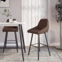 Kitchen bar stools 2 pcs dark brown synthetic leather by vidaXL, Kitchen stools - Ref: Foro24-338740, Price: 145,42 €, Discou...