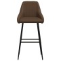 Kitchen bar stools 2 pcs dark brown synthetic leather by vidaXL, Kitchen stools - Ref: Foro24-338740, Price: 145,42 €, Discou...