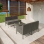 5-piece garden furniture set and gray synthetic rattan cushions by vidaXL, Garden sets - Ref: Foro24-3094310, Price: 302,04 €...