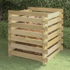 Impregnated pine wood slat composter 90x90x90 cm by vidaXL, Composters - Ref: Foro24-318377, Price: 58,99 €, Discount: %