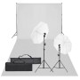 Kit de estudio fotográfico con set de luces y fondo de vidaXL, Flashes e iluminaciones de estudio - Ref: Foro24-3094641, Prec...