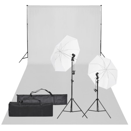 Fotostudio-Set mit Beleuchtungsset und Hintergrund von vidaXL, Blitze und Studiobeleuchtung - Ref: Foro24-3094641, Preis: 139...