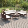 Gartenmöbelset 8-tlg. und Kissen braun synthetisches Rattan von vidaXL, Gartensets - Ref: Foro24-3094355, Preis: 609,71 €, Ra...