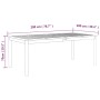 Solid acacia wood garden table in gray, 200x100x75 cm by vidaXL, Garden tables - Ref: Foro24-318745, Price: 302,67 €, Discoun...