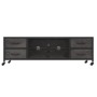 Mueble de TV de hierro plateado 110x30x40 cm de vidaXL, Muebles TV - Ref: Foro24-340765, Precio: 227,03 €, Descuento: %