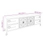 Silver iron TV cabinet 110x30x40 cm by vidaXL, TV Furniture - Ref: Foro24-340765, Price: 227,03 €, Discount: %