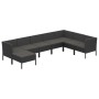 8-teiliges Gartenmöbel-Set und schwarze synthetische Rattankissen von vidaXL, Gartensets - Ref: Foro24-3094421, Preis: 557,36...