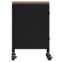 Iron and solid black fir wood TV cabinet 110x30x43 cm by vidaXL, TV Furniture - Ref: Foro24-340766, Price: 193,38 €, Discount: %