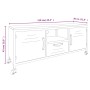 TV-Schrank aus Eisen und massivem schwarzem Tannenholz, 110 x 30 x 43 cm von vidaXL, TV-Möbel - Ref: Foro24-340766, Preis: 19...