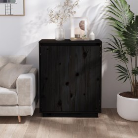 Aparador de madera maciza de pino negro 60x34x75 cm de vidaXL, Aparadores - Ref: Foro24-813349, Precio: 81,76 €, Descuento: %