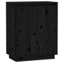 Aparador de madera maciza de pino negro 60x34x75 cm de vidaXL, Aparadores - Ref: Foro24-813349, Precio: 81,76 €, Descuento: %