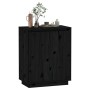 Aparador de madera maciza de pino negro 60x34x75 cm de vidaXL, Aparadores - Ref: Foro24-813349, Precio: 81,76 €, Descuento: %