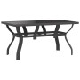 Garden table, steel and glass, gray and black, 140x70x70 cm. by vidaXL, Garden tables - Ref: Foro24-318770, Price: 147,98 €, ...