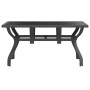 Garden table, steel and glass, gray and black, 140x70x70 cm. by vidaXL, Garden tables - Ref: Foro24-318770, Price: 147,98 €, ...