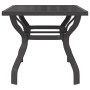 Garden table, steel and glass, gray and black, 140x70x70 cm. by vidaXL, Garden tables - Ref: Foro24-318770, Price: 147,98 €, ...