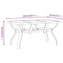 Garden table, steel and glass, gray and black, 140x70x70 cm. by vidaXL, Garden tables - Ref: Foro24-318770, Price: 147,98 €, ...