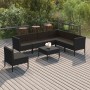 8-teiliges Gartenmöbel-Set und schwarze synthetische Rattankissen von vidaXL, Gartensets - Ref: Foro24-3094441, Preis: 526,33...