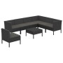 8-teiliges Gartenmöbel-Set und schwarze synthetische Rattankissen von vidaXL, Gartensets - Ref: Foro24-3094441, Preis: 526,33...