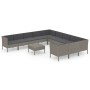 Set de muebles de jardín 12 pzas y cojines ratán sintético gris de vidaXL, Conjuntos de jardín - Ref: Foro24-3094502, Precio:...