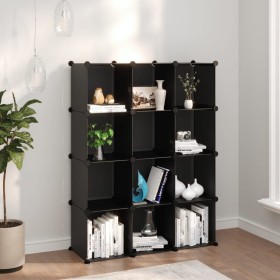 Cube shelving with 12 compartments black PP by vidaXL, Shoe racks and shoe organizers - Ref: Foro24-340546, Price: 58,98 €, D...