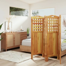 4-panel screen made of solid acacia wood 162x2x115 cm by vidaXL, Room dividers - Ref: Foro24-318548, Price: 117,81 €, Discoun...