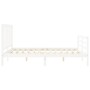 White solid wood bed frame with headboard 160x200 cm by vidaXL, Beds and slatted bases - Ref: Foro24-3193867, Price: 136,45 €...