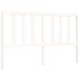 White solid wood bed frame with headboard 160x200 cm by vidaXL, Beds and slatted bases - Ref: Foro24-3193867, Price: 136,45 €...