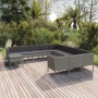 12-teiliges Gartenmöbel-Set und graue synthetische Rattankissen von vidaXL, Gartensets - Ref: Foro24-3094526, Preis: 1,00 €, ...