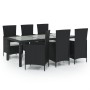 Garden dining set 7 pieces black synthetic rattan by vidaXL, Garden sets - Ref: Foro24-3094829, Price: 479,99 €, Discount: %