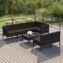 8-teiliges Gartenmöbel-Set und schwarze synthetische Rattankissen von vidaXL, Gartensets - Ref: Foro24-3094393, Preis: 557,36...