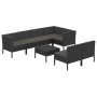 8-teiliges Gartenmöbel-Set und schwarze synthetische Rattankissen von vidaXL, Gartensets - Ref: Foro24-3094393, Preis: 557,36...