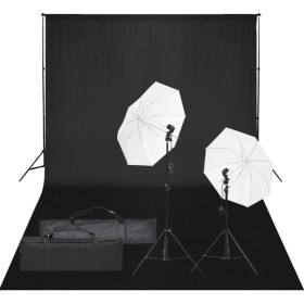 Fotostudio-Set mit Licht und Kulisse von vidaXL, Blitze und Studiobeleuchtung - Ref: Foro24-3094650, Preis: 142,40 €, Rabatt: %