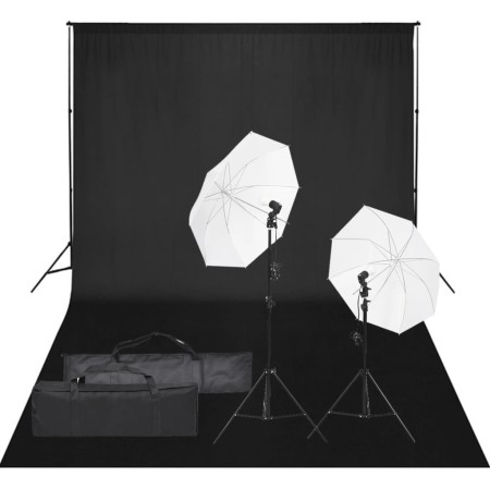 Fotostudio-Set mit Licht und Kulisse von vidaXL, Blitze und Studiobeleuchtung - Ref: Foro24-3094650, Preis: 142,66 €, Rabatt: %