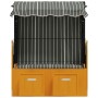 Silla playa Strandkorb dosel ratán sintético madera negro gris de vidaXL, Tumbonas - Ref: Foro24-318657, Precio: 201,10 €, De...