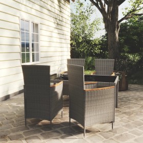 5-piece garden dining set with gray synthetic rattan cushions by vidaXL, Garden sets - Ref: Foro24-3094935, Price: 377,10 €, ...