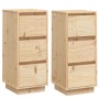 Aparador 2 uds madera maciza de pino 32x34x75 cm de vidaXL, Aparadores - Ref: Foro24-813366, Precio: 97,68 €, Descuento: %