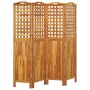 Biombo de 4 paneles de madera maciza de acacia 162x2x180 cm de vidaXL, Divisores de ambientes - Ref: Foro24-318549, Precio: 1...