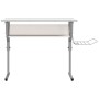 White and gray wood and steel drawing table 110x53x(58-87) cm by vidaXL, Desks - Ref: Foro24-340928, Price: 70,40 €, Discount: %