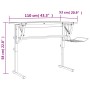 White and gray wood and steel drawing table 110x53x(58-87) cm by vidaXL, Desks - Ref: Foro24-340928, Price: 70,40 €, Discount: %