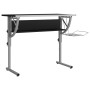 Drawing table made of wood and black and gray steel, measuring 110x53x(58-87) cm. by vidaXL, Desks - Ref: Foro24-340929, Pric...