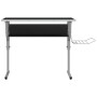 Drawing table made of wood and black and gray steel, measuring 110x53x(58-87) cm. by vidaXL, Desks - Ref: Foro24-340929, Pric...