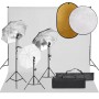 Fotostudio-Kit mit Lichtanlage, Kulisse und Reflektor von vidaXL, Blitze und Studiobeleuchtung - Ref: Foro24-3094720, Preis: ...