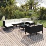 Gartenmöbel-Set 10-teilig und schwarze synthetische Rattankissen von vidaXL, Gartensets - Ref: Foro24-3094576, Preis: 735,43 ...